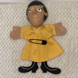 Vintage AGS Zoey Plastic Head Hand PuppetYellow GirlPreschool TeachingTherapy#23