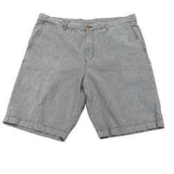 Tommy Bahama Blue Stripe Linen Shorts Mens Size 38 Bermuda 