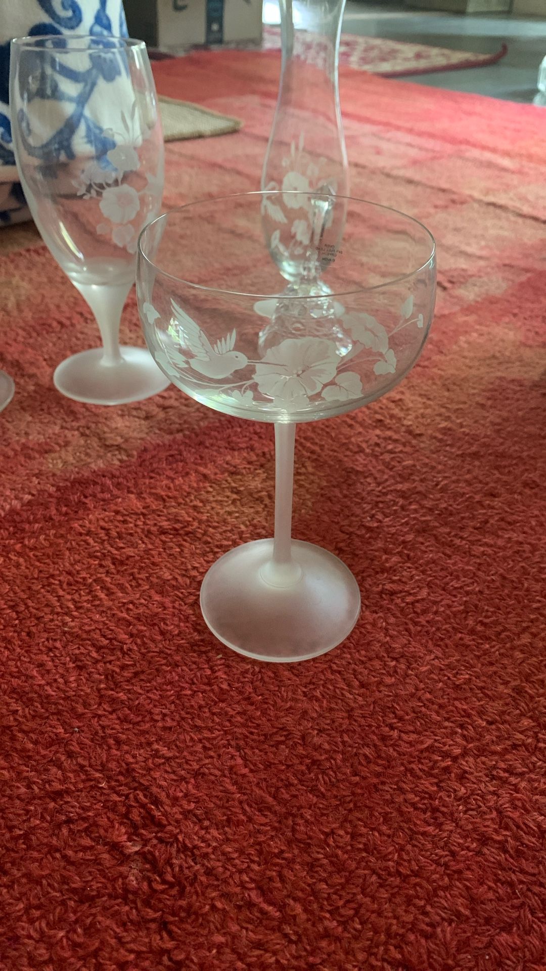 Vintage Avon Hummingbird Cocktail Glass