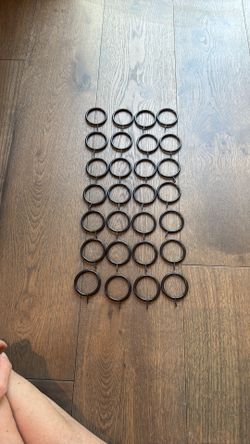 28 Oil Rubbed Bronze 1.5 Inch Inner Diameter Metal Curtain Rings