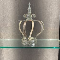 Silver Crown Decor 11” Tall X 10” Wide