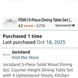 New Table And Stools 