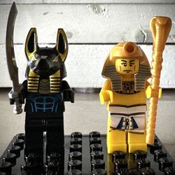 Lego Custom Pharaoh Quest King And Anubis Guard Egyptian Minifigures