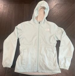 The North Face Girls Warm Storm Rain Jacket - Mint Green - Size L/G 12