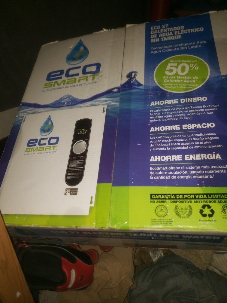 Electric Tank less Water Heater Eco Smart New In Box