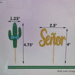 Señor Or Señorita Cupcake Toppers 