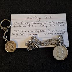 Silver Coins Jewelry Set 