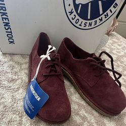 Birkenstock Kids Burgundy leather Shoes Size 12-12.5 $50 **READ DESCRIPTION**