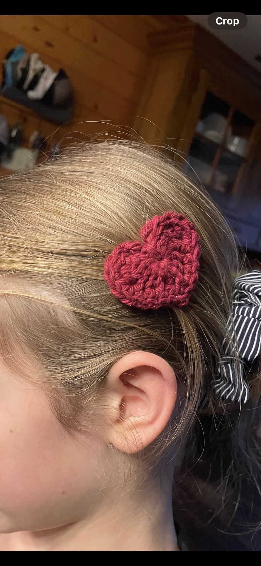 Homemade Heart Hair Clips