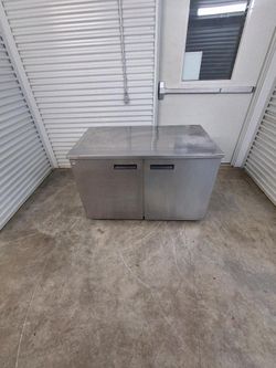 Delfield Commercial Cooler Stainless Steel 2 Door 48"W Undercounter Refrigerator Fridge
