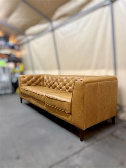 Poly & Bark Essex Italian Leather Sofa Delivery Available