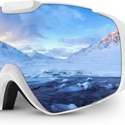 NEW Ski Snow Snowboarding Goggles for Men Women Youth OTG Anti-Fog Design Skate Snowmobiling Double Layer Lens

Color White Frame