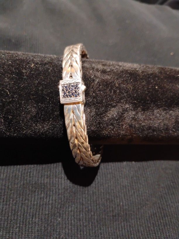 John Hardy Saffire Bracelet Size 7.5 To 8 Silver Men
