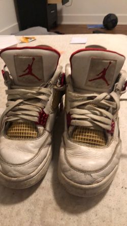 Air Jordan 4 White Red Sneakers