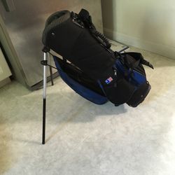 US Kids Golf Bag Carry Black Blue
