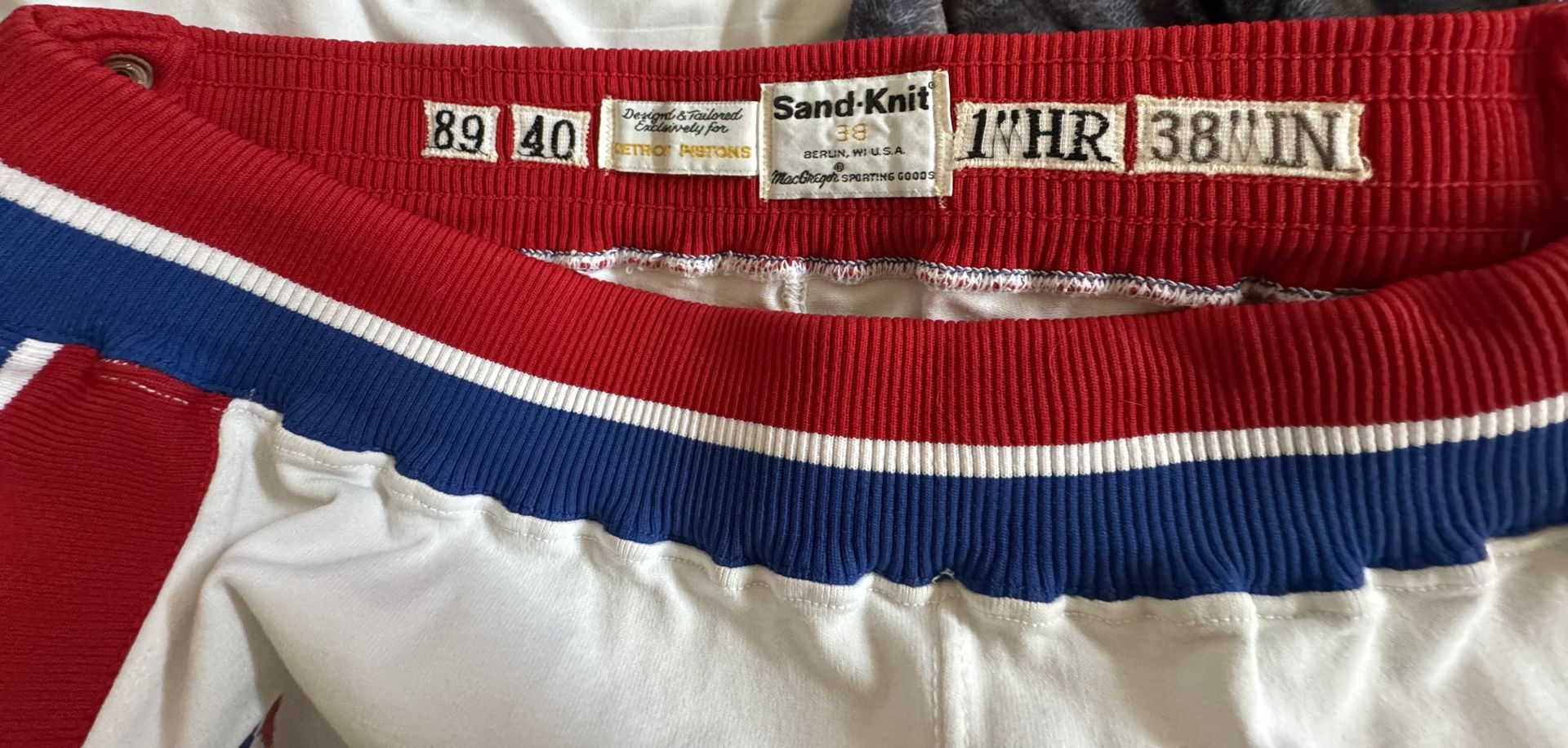 Detroit Pistons Bill Laimbeer Game Worn Warmup Pants