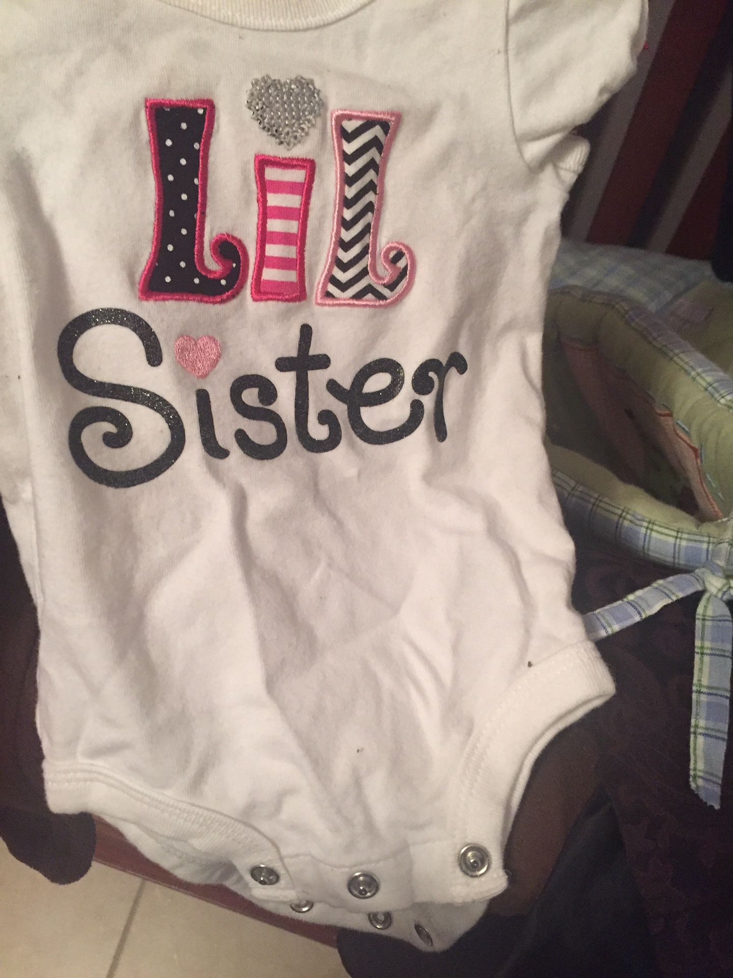 Little sister onesie 3 months