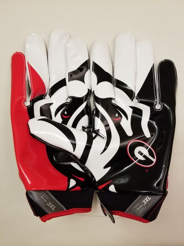 Nike Vapor Jet 4.0 Bulldogs Football Gloves XXXL for Sale in