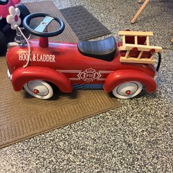 Schylling Metal Speedster Fire Truck ride-on toy