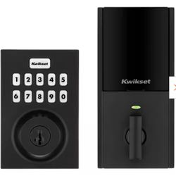 Kwikset - HomeConnect t620 Matte Black Contemporary Z-Wave Long Range Enabled Keypad Smart Lock