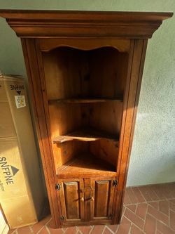 Vintage Pine Corner Cabinet