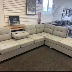Heights sectional with ottoman & couch sofa