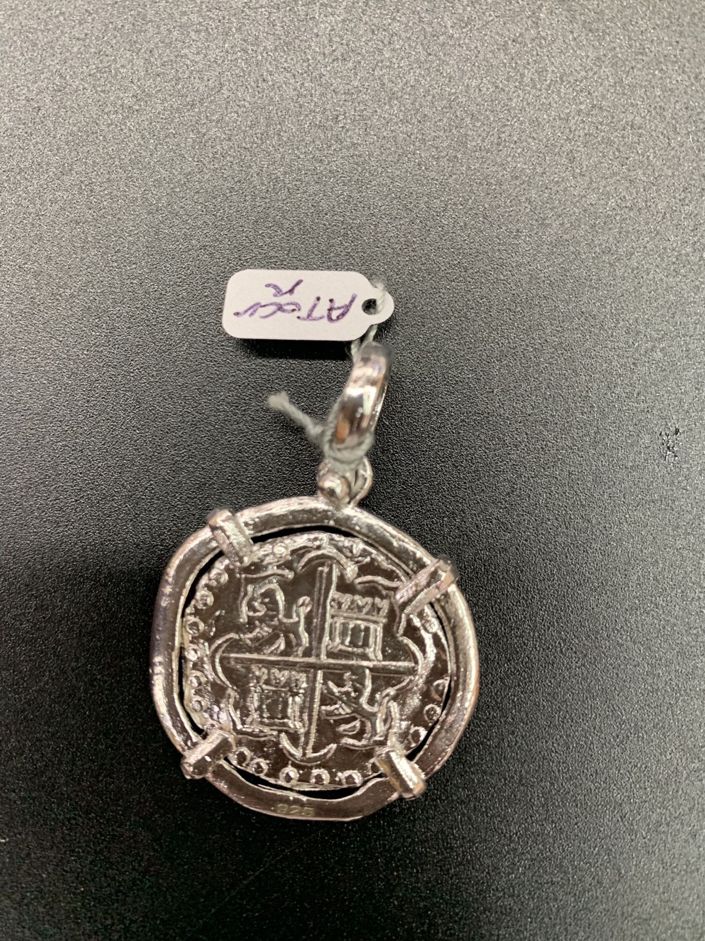 Atocha silver coin pendant