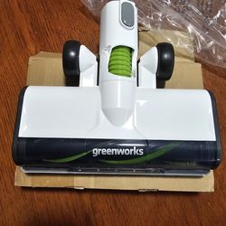 Greenworks (White) Brush Roll Power Head Attachment, Includes LED Lights