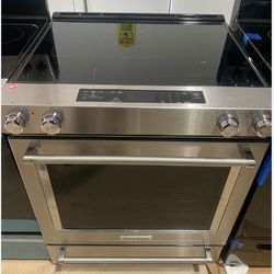 KitchenAid Slide in stainless steel stove brand new 
