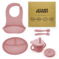 Silicon Baby Feeding Set 5-Piece BPA Free - New in Box