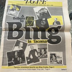 Vintage 1980 Tribute To Bing Crosby In Tacoma