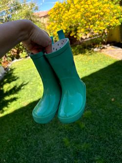 Kids Rain Boots 10T & Rain Coat 9-10YR $15 for both