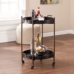 Alfred Two-Tier Round Butler Table - SEI Furniture OC2087