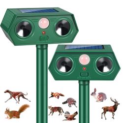 2026 Deer Repellent Devices Racoon Squirrel Sonic Fortress Pro, Solar Ultrasonic Animal Repeller Outdoor Cat Deterrent With Motion Sensor To Scare Rab