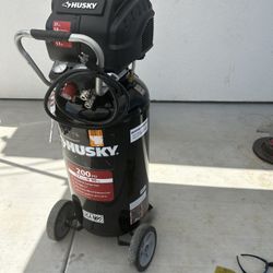 Husky 27 Gal. 200 PSI Oil Free Portable Vertical Electric Air Compressor 376