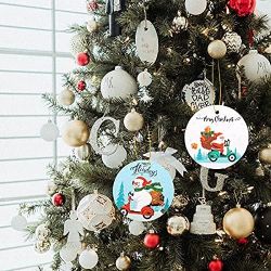 3 Inch Round Christmas Ornaments DIY Blank Ceramic for UV Printing-10PC