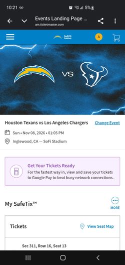 Chargers V Texans
