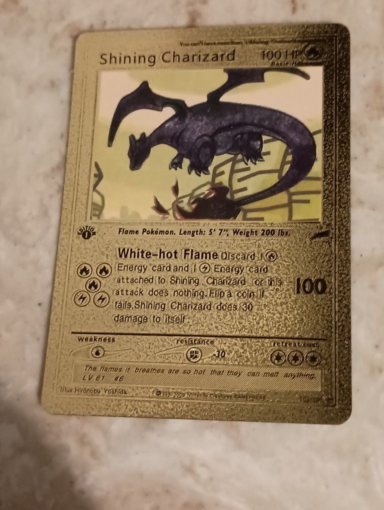 Shining Charizard Gold Foil Card