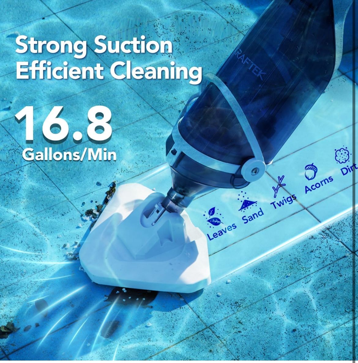 Kraftek Handheld Pool Vacuum