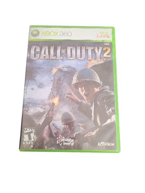 Microsoft Xbox 360 Call of Duty 2 FPS Video Game with Manual Activision 2005
