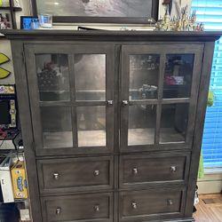 Gray Curio Cabinet 