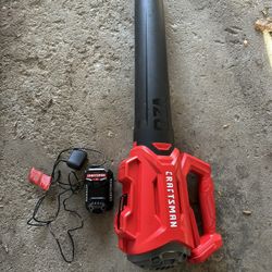 Craftsman 20V Cordless Leaf Blower + Battery & Charger — Used