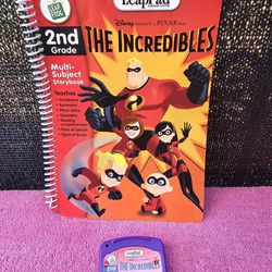 LeapFrog LeapPad The Incredibles 2nd Grade Learning Book & Cartridge Video Game