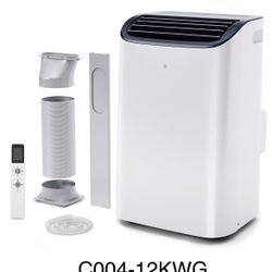 Portable Air Conditioners 12,000 Btu, 3 in 1 Portable Cooling AC with Dehumidifier, Fan Modes, Stand-up AC Unit with 46dB Low Noise & 24H Timer, Sleep