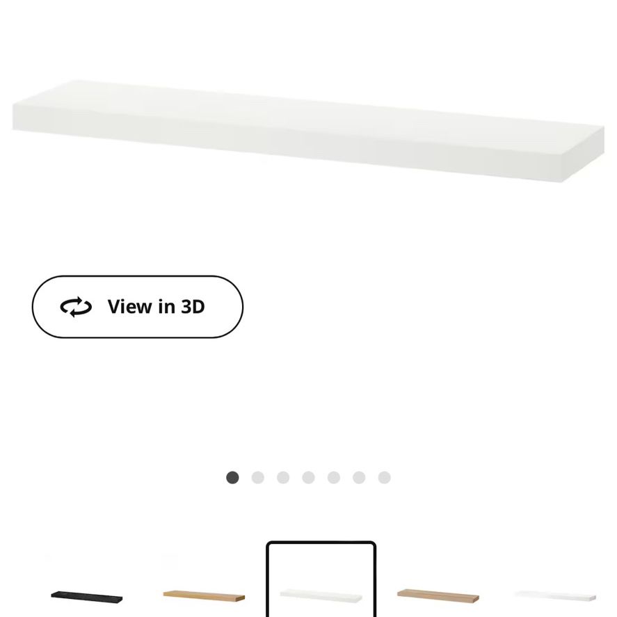 White floating shelves 