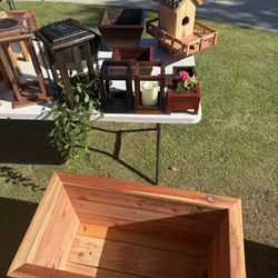 Planters Small To Large, Birdhouses, And More…