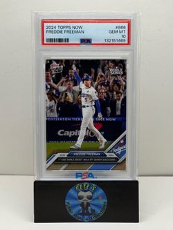 2024 Topps Now #866 Freddie Freeman World Series Walk-Off Grand Slam PSA 10 GEM