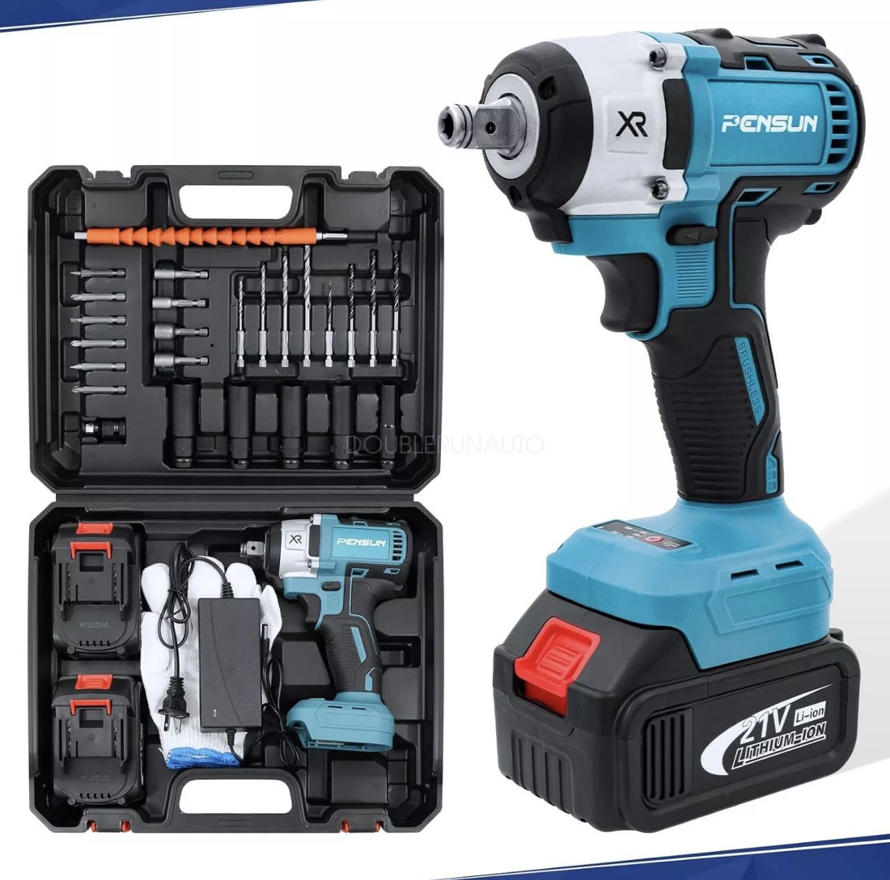 Cordless Impact Wrench 3000 RPM & Max Torque 260 ft-lbs Brushless W/ Battery