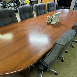12-14 Ft Conference Table And 8 Chairs Full Motion 