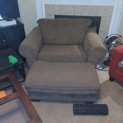 Sofa Chair And Ottoman Set